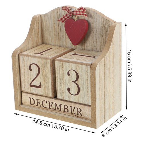 Wood blocks calendar - wood,