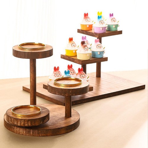Wood cake stand - cake,