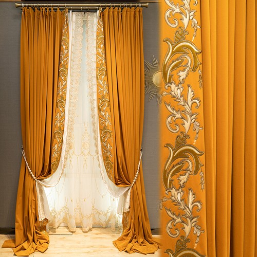 French orange stitching - , velvet