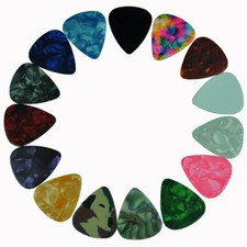 100 pcs Medium 0.71mm Blank guitar picks Plectrums Assorted colors Celluloid