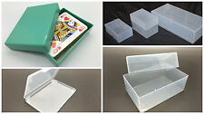 5 x Plastic Boxes Stationery Business cards A4 A5 A6 DL COMP PLAYING CARDS
