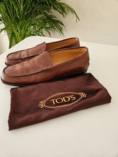 Tod's Brown Leather Loafers