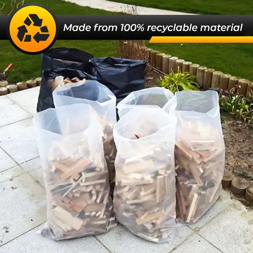 Clear rubble sacks heavy duty - clear,