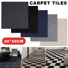 4-40pcs Carpet Tiles 50x50cm Carpet Floor Tiles Non-Slip Flooring Rugs for Home
