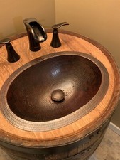 16" Oval Rustic Copper