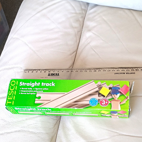 Tesco straight track wooden - straight,