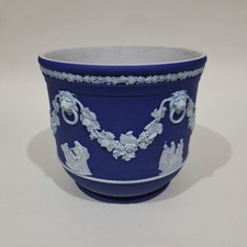 Antique Wedgwood Jasper Ware Portland Blue Pot Holder