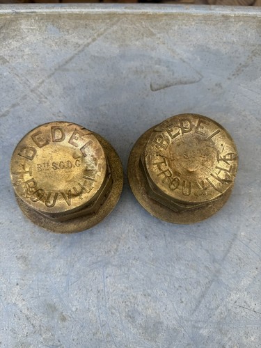 Pair antique brass horse - pair,