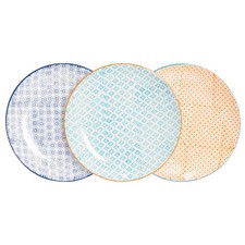 Hand-Printed Dinner Plates -