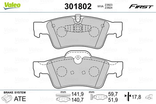 Rear valeo 301802 - rear, valeo-oe