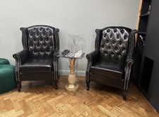 Wingback Armchair, PU Leather