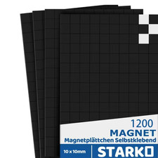 Self Adhesive Magnetic Squares - Black - Craft Magnets for Decorating Fridge Art