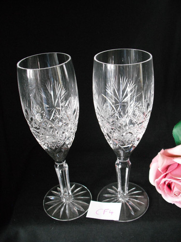 Pair pretty lead crystal - pretty,