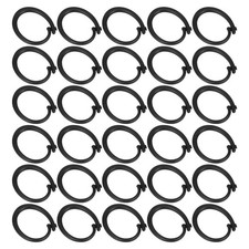 60pcs Roman Blind Curtain Rings Black Plastic Rings Curtain