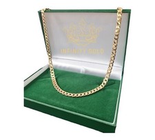 Mens 9ct Gold XP 9mm Curb Chain, 24 inch Length, Classic Curb