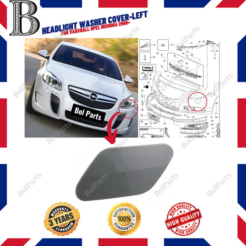 Headlight washer cover left - headlight,