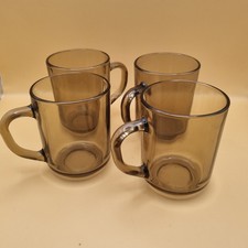SET OF 4 x VINTAGE 1970s BROWN