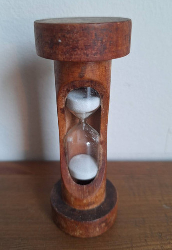 Vintage wooden minute egg - wooden,