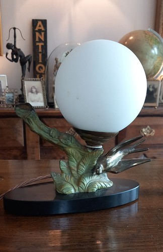 French art deco table lamp - french,