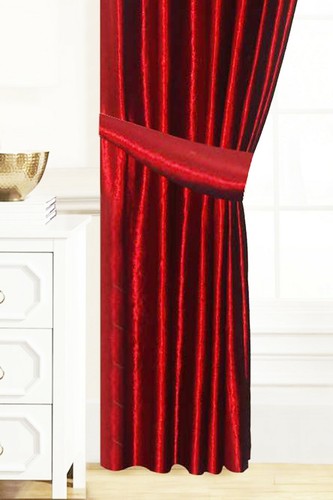 Plain velvet curtains - velvet, ready