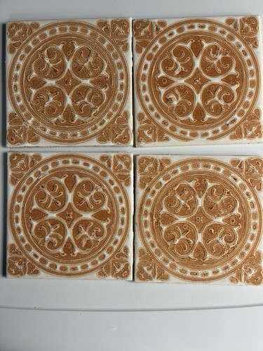 Vintage tiles used orange - -, used,
