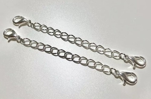 Silver necklace extender - 2x,