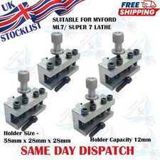 NewT37 Standard Holder Quick Change Tool Post For Myford Super 7 ML7 Set Of 4Pcs