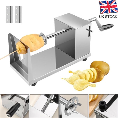 Spiral potato slicer chipper - slicer,