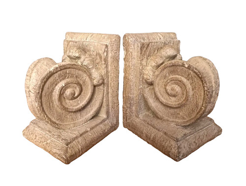 Stone effect aged white - white, column