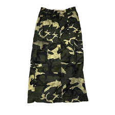Free People Let Me In Cargo Maxi Skirt Sz 6UK 2US XS Camo Utility Patch Pockets