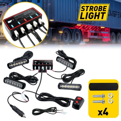 6led amber recovery strobe - 4x,