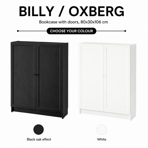 Ikea billy oxberg bookcase - ikea,