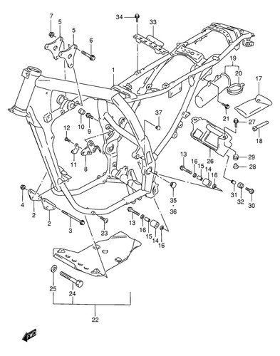 Suzuki genuine bolt dr650 - suzuki,