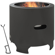 Outsunny Fire Pit, Round Metal