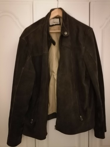 Men leather jacket mint - leather, jacket.