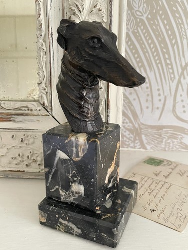 Greyhound dog whippet bust - whippet,