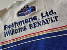 Vintage Rothmans Williams Renault F1 team jumper sweater Senna Damon Hill Rare