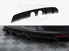 Maxton Design Rear Valance V2 for VW Scirocco MK3 (R32 Exhaust) Gloss Black ABS