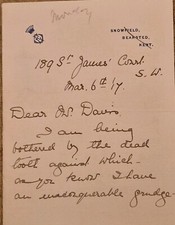 Baroness Orczy (The Scarlett Pimpernel) signed hand written letter - AFTAL COA