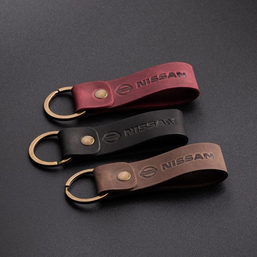 Leather keyring suitable for