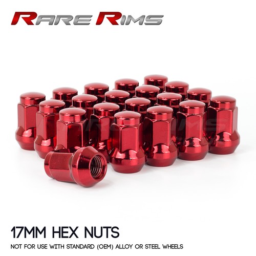 Red hex wheel nuts - 20,