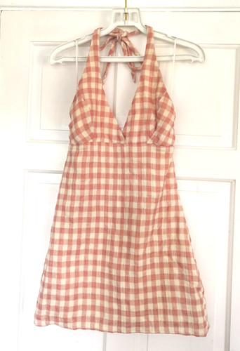 Zara halterneck checked dress - halterneck,