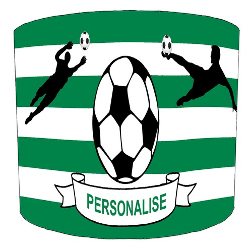 Green white hoops personalised - white,