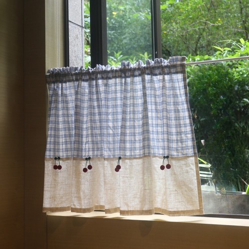 Blue checkered cherry - blue,