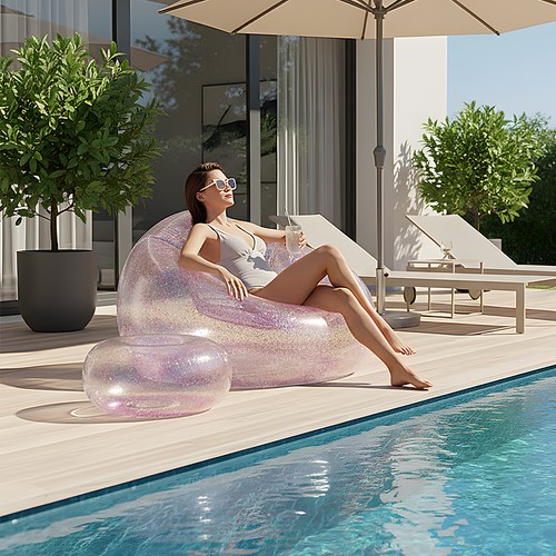 Clear inflatable chair - chair, &