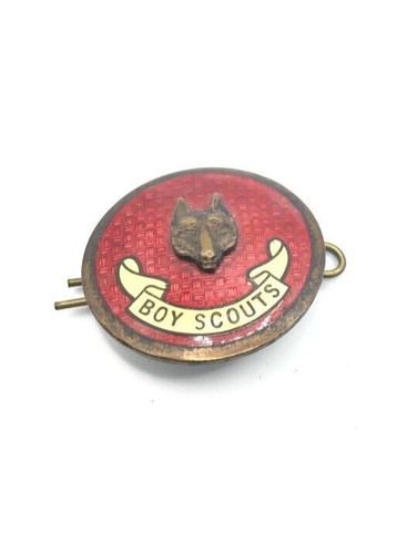 Vintage boy scouts red wolf - red,