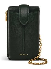 RADLEY GREEN LEATHER HANDBAG SHOULDER CROSS BODY PURSE PHONE BAG NEW!!!