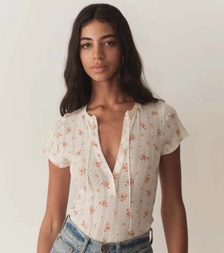 Doen womens bric brac tee - tee, size