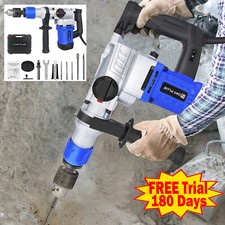 Electric Demolition Rotary Jack Hammer Drill Concrete Breaker W/Case Heavy Duty 