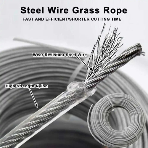 Garden strimmer line steel - line,